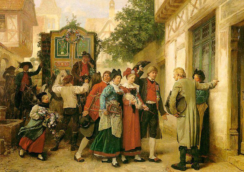 Gustave Brion Wedding Procession oil painting image
